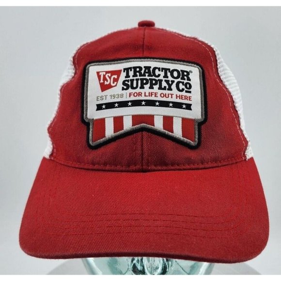 Lot of 2x Tractor Supply Co Adjustable Hat Mesh Strap / Snap Back Baseball Cap - Picture 10 of 16